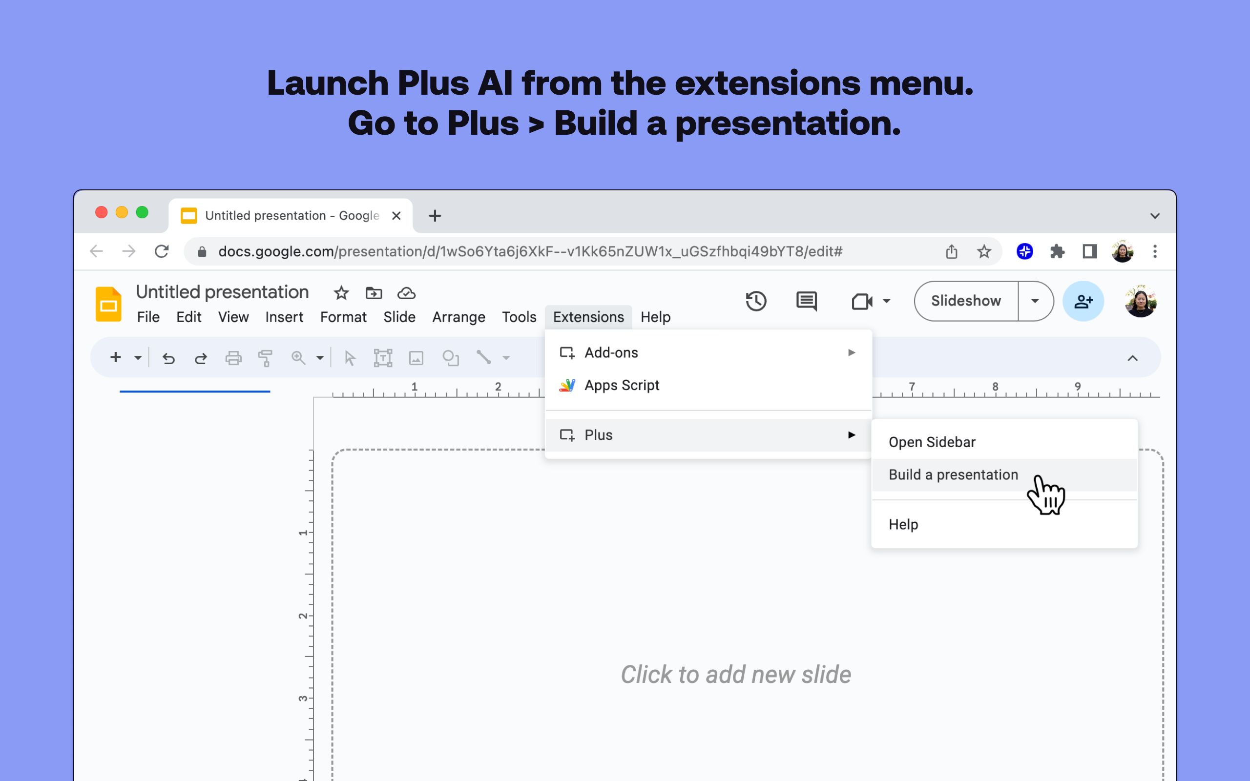 How To Use Plus Ai For Google Slides